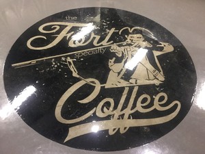 Epoxy Flooring Queensland Pic 4 - Epoxy gloss over unique floor logo