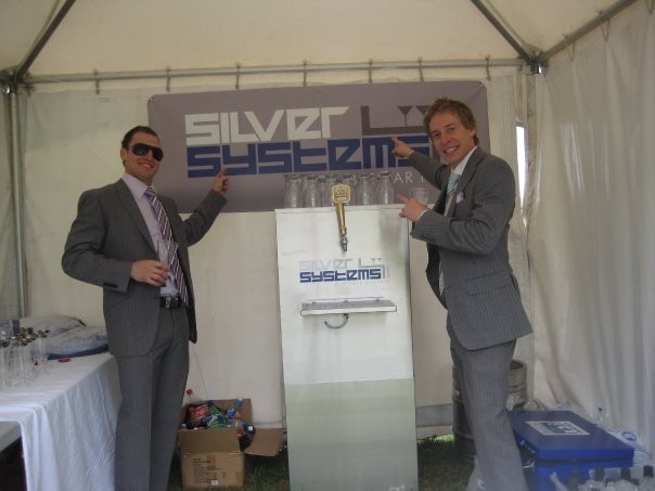 Silver Systems Portable Bar Hire Pic 1 - one of the portable single keg bar systems at the railings village at caulfield cup