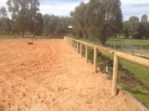 Whiteline Fencing Pic 2 - 60x 40m Arena in Post and Rail 1200mm High