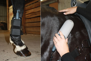 Gippsland Equine Massage Service Pic 4 - Leg hand units for increasing circulation speeding up healing process