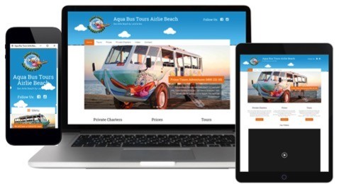 Panda Websites Pic 1 - A Website Design for AquaBus in Airlie Beach Qld