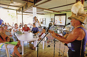 Daly Waters Historic Pub Pic 1 - Daly Waters Historic Pub travellers enjoying the entertainment