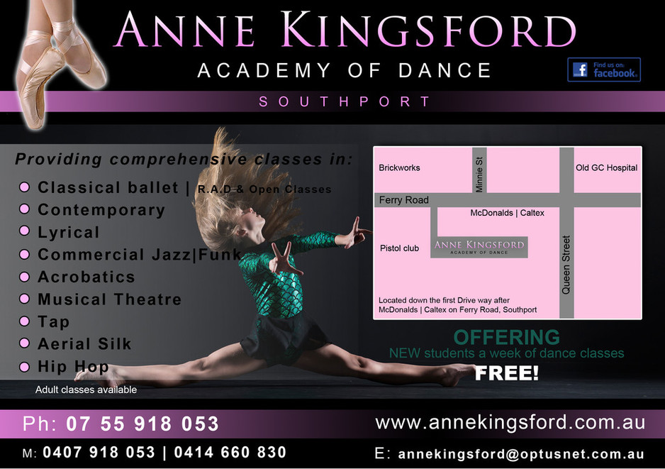 Anne Kingsford Academy of Dance Pic 1 - Free classes to all new students Adult classes also available