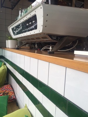 Charles Street Kitchen Pic 4 - Cool retro coffee machine stands proudly in this cafe great to sir inside or out