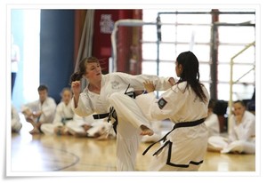 Pacific International Taekwondo Pic 2 - Sparring for fitness and defense