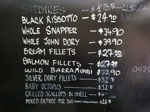 Balkan Seafood Restaurant Pic 4 - Rankos Blackboard