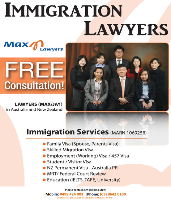 Max M Lawyers-Free Visa Consultation for Filipinos Pic 2 - Add a caption