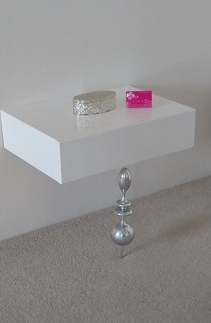 Rhonda Wright Pic 2 - EXCLUSIVE Designed by Rhonda Wright Keira Elizabeth wallmounted Bedside Table with single safety support leg 2300