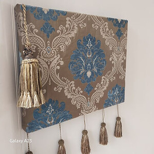 Rhonda Wright Pic 5 - HANDMADE DAMASK CANVAS WALL ART WITH TASSELS 500 SIGNED 700