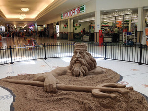 The Pines Shopping Centre Pic 4 - Sand modeling display out front of Woolies Jan 14