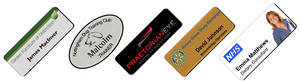 Surfside Engraving Pic 2 - Magnetic pin and clip name badges available