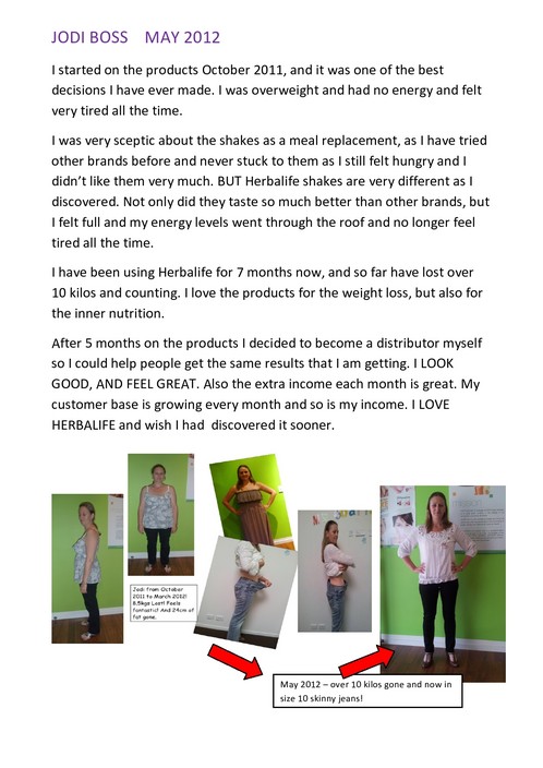 Jodi Independent Herbalife Distributor Pic 1