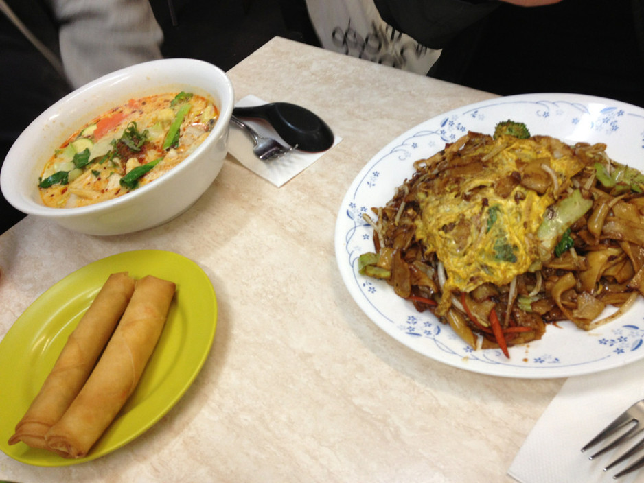 Malacca Corner Restaurant Pic 1 - Spring rolls vegetarian laksa and vegetarian kway teow