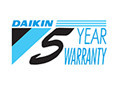 Parsons Air Conditioning and HVAC Services Pic 4 - 5 year Daikin warranty backed up by a 5 year installation warranty on all wall hung split systems