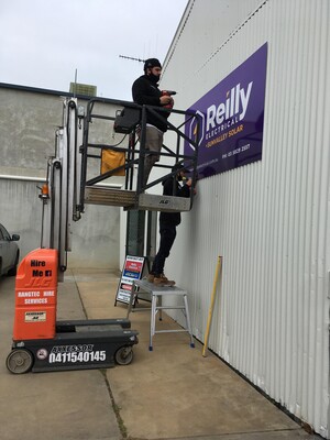 Rangtec Hire Services Pic 5 - Narrow Access Scissor lift 800mm wide 6M lift Rangtec Hire Services Shepparton