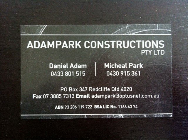 Adampark Constructions Pty Ltd Pic 1