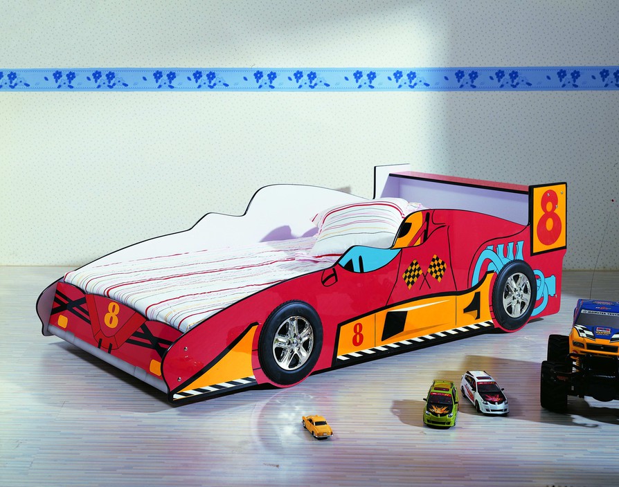 Eziway 2 Own Pic 1 - Red Race car Bed