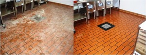 Traglen Pic 2 - Commercial Kitchen Floor Before and After