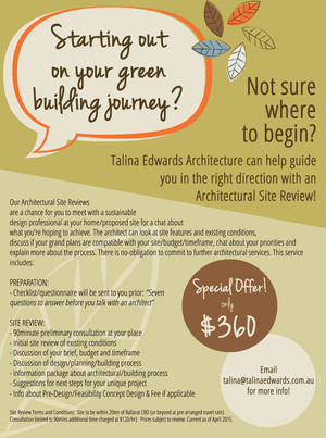 Talina Edwards Architecture Pic 3 - Starting out on your green building journey Need help