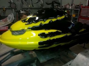 Fusion Streetfighters Pic 4 - Custom jetski with airbrushing and pearls