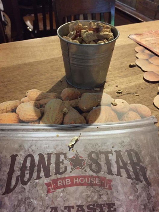 Lone Star Rib House Pic 1 - free peanuts to toss the shells on the floor