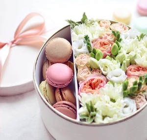 Flowersella Pic 3 - Uncover the surprise within Look no further than the Deluxe flowersmacaroons gift box when you want to spoil a loved one These are absolutely unique in fact no other company in Sydney offers such a perfect combination