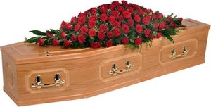 Fuss Free Funerals Pic 2 - Standard coffin used in a no service cremation