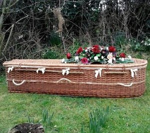 Fuss Free Funerals Pic 3 - Willow coffin used in a direct cremation fuss free funeral