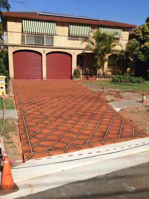 Hahn Concreting Pic 3 - Custom stencil spray on design Gymea