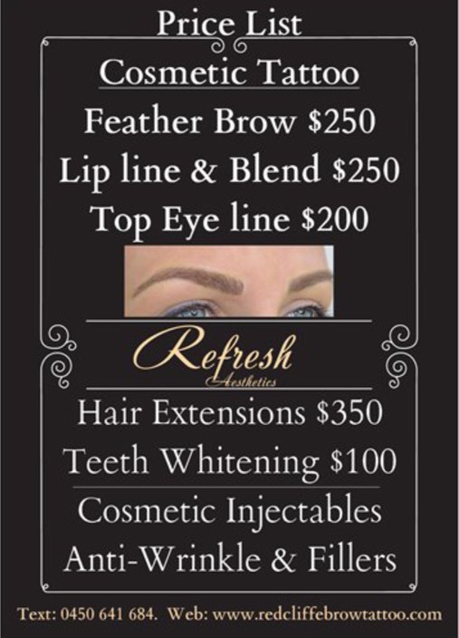 Refresh Aesthetics Pic 1 - Price List