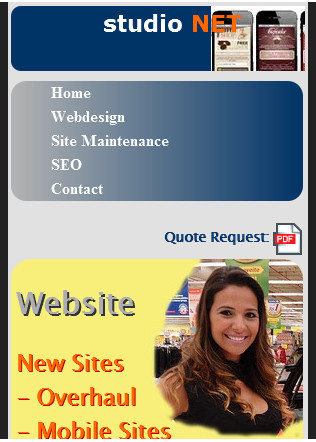 studioNET Pic 1 - Our mobile website