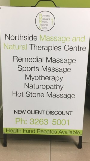 Northside Massage & Natural Therapies Centre Pic 4 - SIGNAGE