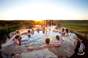 Peninsula Hot Springs Pic 5 - Hilltop pool with stunning 360 degree views