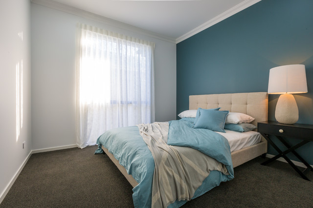 Caloundra Curtains & Blinds Pic 1 - Our sheer curtains at the Hotondo display home Pelican Waters