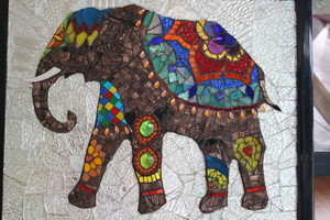 MosaicAura Pic 5 - Indian Elephant on mirror