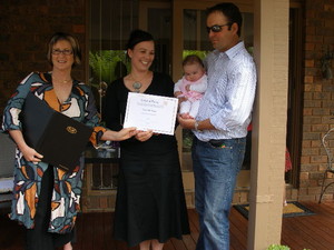 Helen O'Connor Civil Celebrant Pic 2 - naming ceremony for sienna