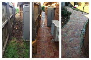 DIFY Property Maintenance Pic 2 - Cleared side of house prepared area and laid pavers