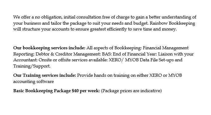 Rainbow Bookkeeping Services Pic 1