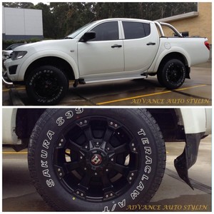 Advance Auto Stylin Pic 2 - Mitsubishi Triton on 17x9 Ballistic wheels