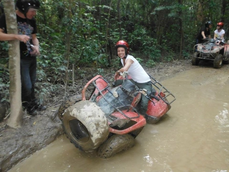 Down & Dirty Quad Bike Tours Pic 1 - Quad in the mud