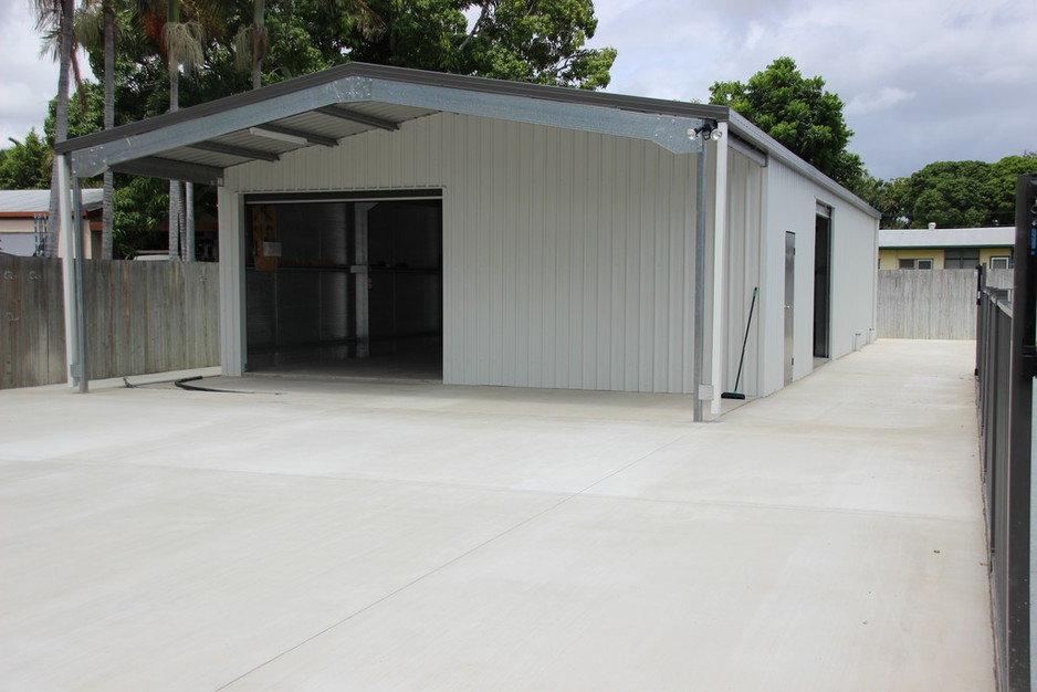 Trusty Sheds Pic 1 - Great shed and lots of concrete No mowing