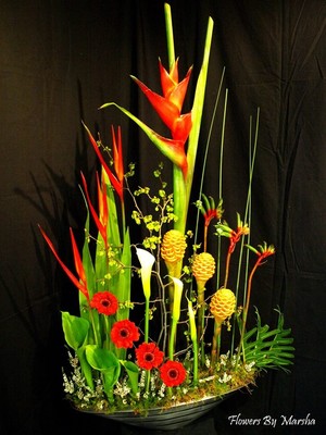 Flowers By Marsha Pic 2 - TropicalNative Bowl Arrangment