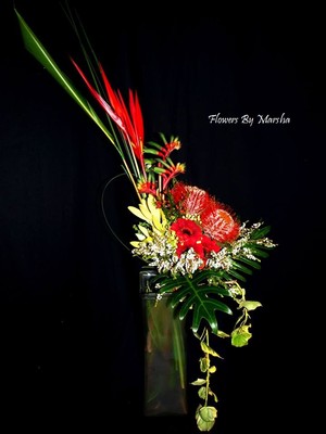 Flowers By Marsha Pic 3 - HandTied Formal Linear Bouquet with a Diagonal Influence