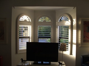 The Woodblind Factory Pic 4 - ARCH SHAPE SHUTTER WITH FAN STYLE