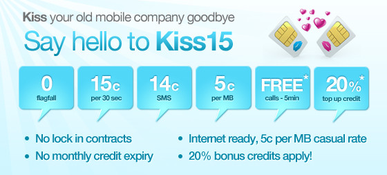 Kiss mobile Pic 1 - free calls between kiss