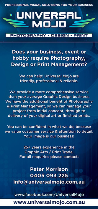 Universal Mojo Pic 1 - UNIVERSAL MOJO Photography Graphic Design Print Management wwwuniversalmojocomau