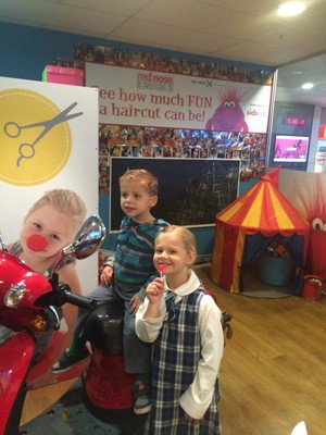 Red Nose Kids Cuts Pic 5 - Siblings enjoying the salon