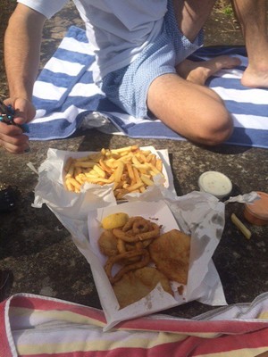 Hooked Gourmet Seafood Pic 2 - Take away fish chips calamari and eat by the sea in Greenwich