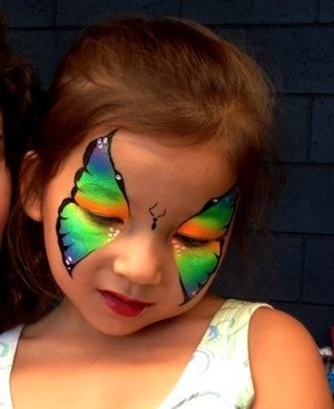 Meisha Face & Body Artistry And Entertainment Pic 3 - MEISHA RAINBOW BUTTERFLY