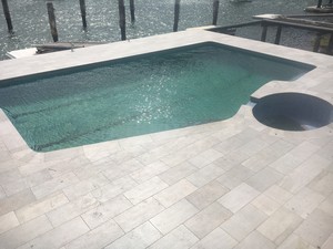 In & Out Tiling Projects Pty Ltd Pic 4 - Pool surrounds and pool interior renovated by In Out Tiling